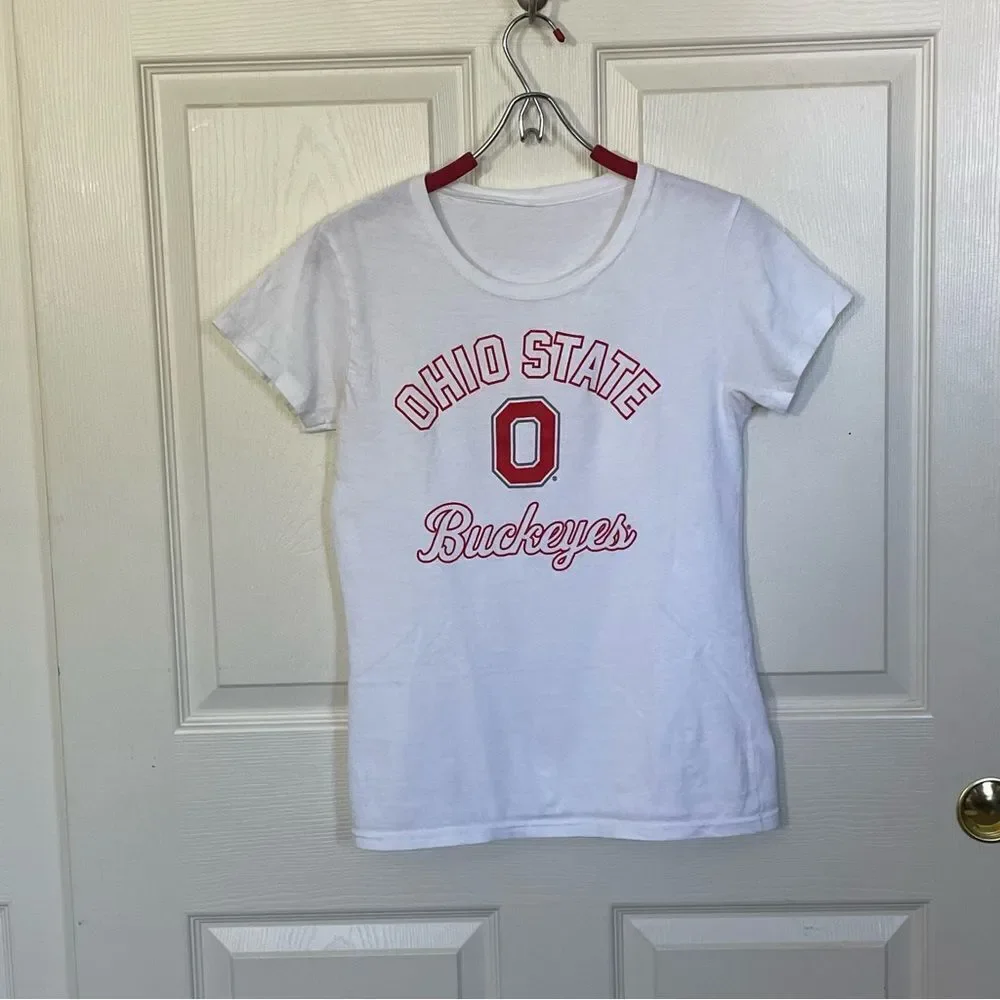 The Ohio State Buckeyes White Short Sleeve T-Shirt, Medium